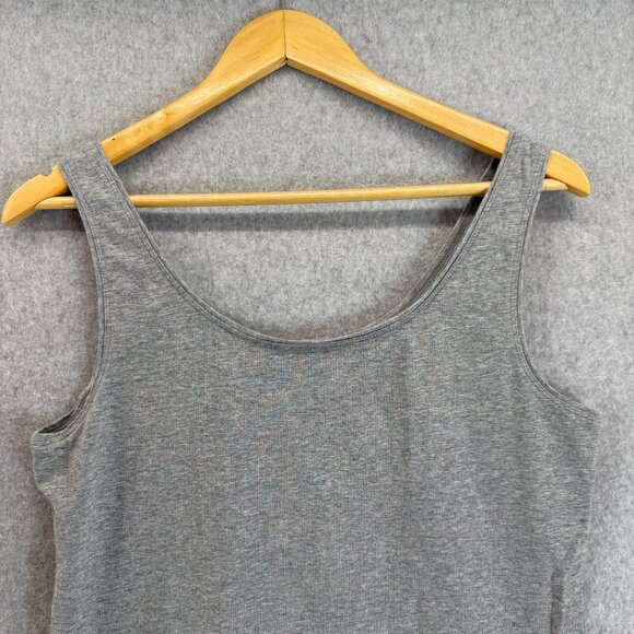 Talbots Womens Gray Scoop Neck Tank Top Casual Summer Layering Casual Size Large - Picture 8 of 12